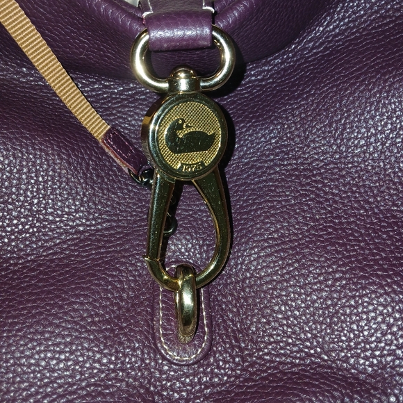 Dooney And Bourke Elegant Purple Leather Hobo Bag - Picture 13 of 16